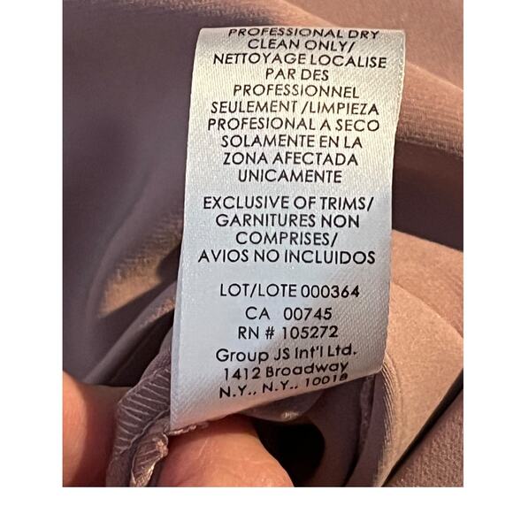 Kay Unger Jumpsuit Cassandra sleeveless walk thru pink size 4 DEFECT - Picture 7 of 8